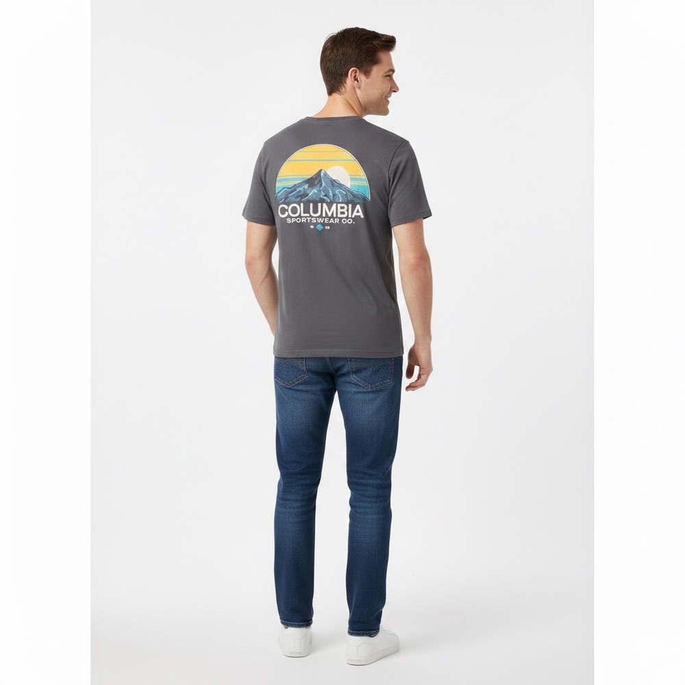 Columbia Gray Tee with Colorful Graphic